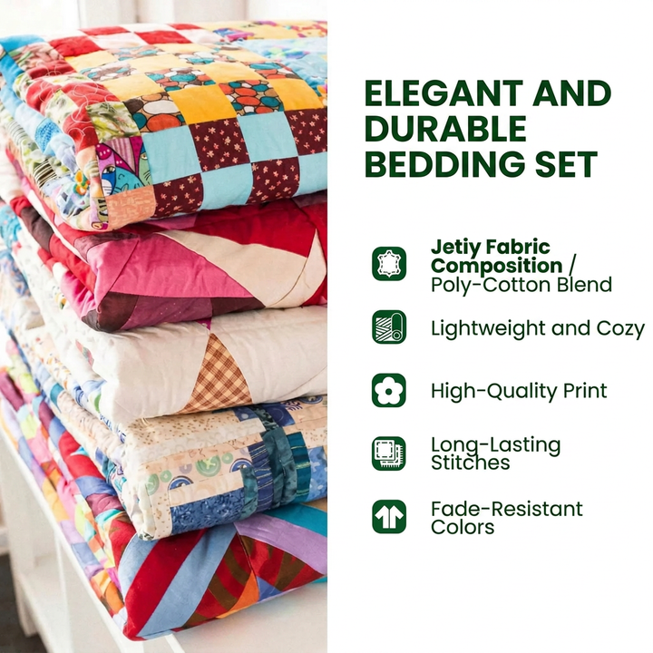3-Piece Quilted Bedspread Set - Bird Sanctuary